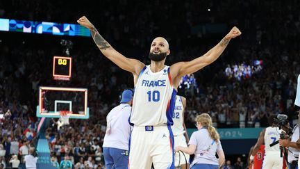 Le basketteur français Evan Fournier, le 6 août 2024 à Paris. (LP / FRED DUGIT / MAXPPP)