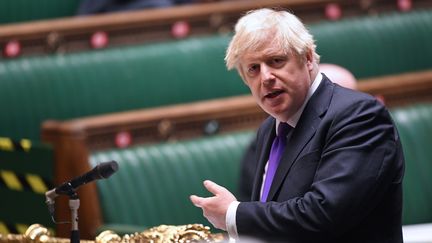 Boris Johnson, le Premier ministre britannique, le 2 décembre 2020. (JESSICA TAYLOR / AFP)