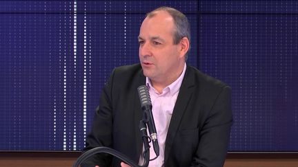 Laurent Berger,&nbsp;secrétaire général de la CFDT était l'invité du "8h30&nbsp;franceinfo", vendredi 27&nbsp;novembre 2020. (FRANCEINFO / RADIOFRANCE)