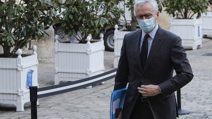 Le ministre de l'Economie, Bruno Le Maire, à Matignon (Paris), le 26 octobre 2020.&nbsp; (GEOFFROY VAN DER HASSELT / AFP)