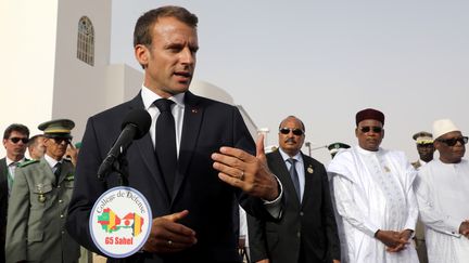 Le président Emmanuel Macron, en juillet dernier, lors du G5 Sahel. (LUDOVIC MARIN / AFP)