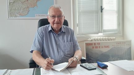 Ivan Motter, le maire de Saint-Martin-Vésubie dévasté par le passage de la tempête Alex le 2 octobre 2020. (SEBASTIEN BAER / RADIO FRANCE)