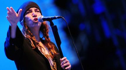 Patti Smith en concert en juillet 2010 à San Sebastian.
 (RAFA RIVAS. AFP)