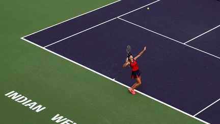 Service de Katie Boulter contre Reese Brantmeier à l'Open d'Indian Wells&nbsp;le 4 mars 2021. (CLIVE BRUNSKILL / GETTY IMAGES)