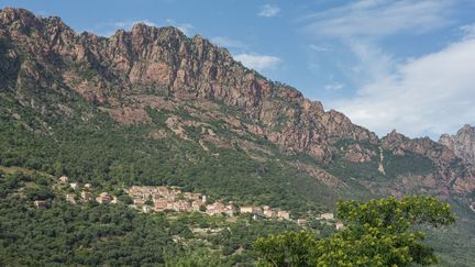 Le village d'Ota, en Corse du sud, le 31 août 2018.&nbsp; (MONTICO LIONEL / HEMIS.FR / AFP)