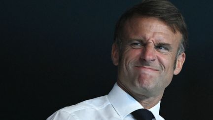 Le président de la République, Emmanuel Macron, le 2 août 2024. (OLI SCARFF / AFP)