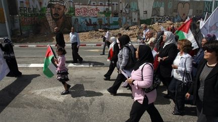 Manifestation de femmes palestiniennes (13 mars 2009) (AFP/ABBAS MOMANI)