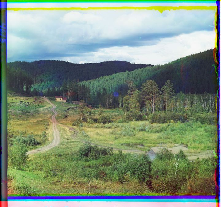 Serguei Mikhailovitch Procoudine-Gorsky, Sur le chemin des forges de Satka (été 19010)
 (Bibliothèque du Congrès, Washington - collection Procoudine-Gorsky/Famille Procoudine-Gorsky)