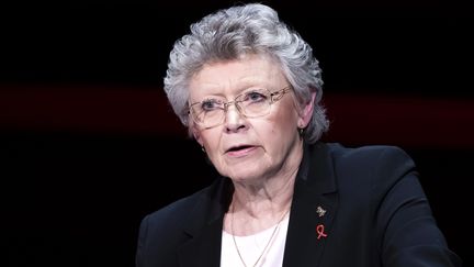 Françoise Barré-Sinoussi,&nbsp;présidente du Sidaction, le 5 mars 2018. (VINCENT ISORE/IP3 / MAXPPP)