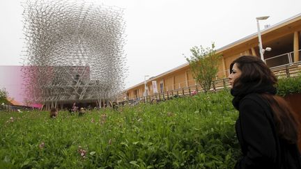 Une jeune femme passe devant la pavillon de la Grande-Bretagne, le 1er mai 2015. (ALESSANDRO GAROFALO / REUTERS)