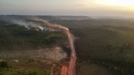 Vue aérienne de l'État de Para en feu, au nord du Brésil, le 6 septembre 2019 (photo d'archives). (JOHANNES MYBURGH / AFP)