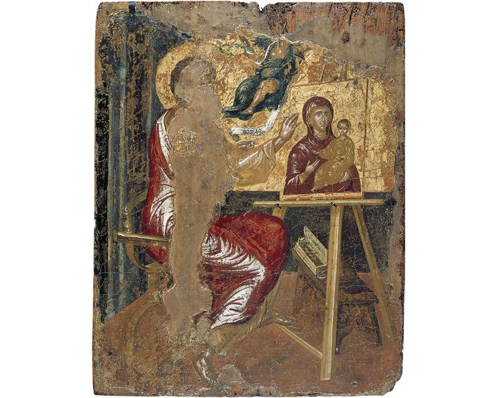 Greco (Domínikos Theotokópoulos), "Saint Luc peignant la Vierge" 1560-1566, Athènes, musée Benaki (© Benaki Museum, Athens, Greece Gift of Dimitrios Sicilianos / Bridgeman Images)