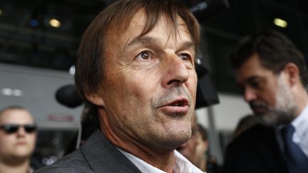 Nicolas Hulot, envoy&eacute; sp&eacute;cial de Fran&ccedil;ois Hollande pour la protection de la plan&egrave;te, au Mondial de l'automobile, &agrave; Paris, le 10 octobre 2014. (BERNARD MÉNIGAULT / CITIZENSIDE.COM / AFP)