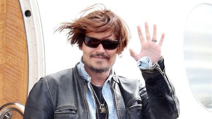 L'acteur am&eacute;ricain Johnny Depp, le 21 avril 2015 &agrave; l'a&eacute;roport de Brisbane (Australie). (NEWSPIX / REX SHUTTERSTOC / REX / SIPA)