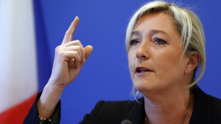 Marine Le Pen, lors d'une conf&eacute;rence de presse au si&egrave;ge de Front national, &agrave;&nbsp;Nanterre&nbsp;(Hauts-de-Seine), le 6 novembre 2012. (FRANCOIS GUILLOT / AFP)