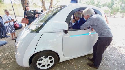 &nbsp; (La voiture autonome Google testé par le secrétaire d'Etat américain John Kerry en Californie,  © State Department Photo/SIPA)