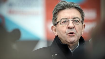 Jean-Luc Mélenchon, le 4 février&nbsp;2017, à Champagney (Haute-Saône).&nbsp; (SEBASTIEN BOZON / AFP)