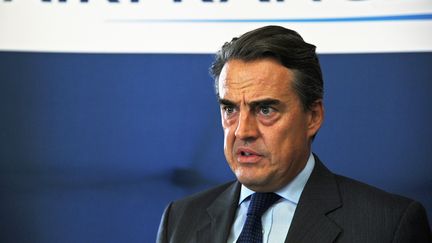 Le PDG d'Air France, Alexandre de Juniac, le 28 septembre 2014, &agrave; Paris. (DOMINIQUE FAGET / AFP)