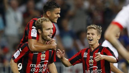 Hatem Ben Arfa et Valère Germain arriveront-ils à faire vaciller le PSG?  (VALERY HACHE / AFP)