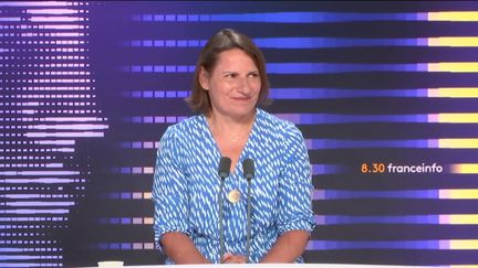 Valérie Rabault, députée du Tarn-et-Garonne, présidente du groupe socialiste à l'Assemblée nationale était l'invitée du "8h30 franceinfo", jeudi 17 août 2023 (Radio France)