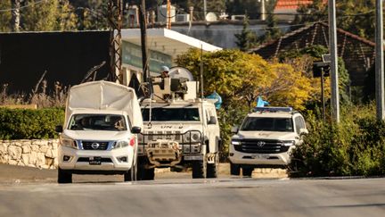 Des véhicules de l'ONU au Liban, le 12 octobre 2024. (AFP)