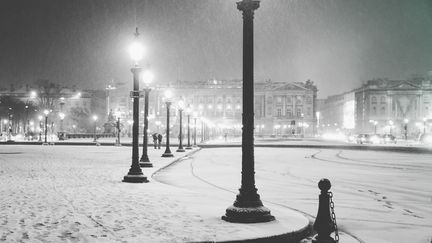 Paris sous la neige, mardi 6 février 2018.&nbsp; (ANTHONY GHNASSIA / SIPA)