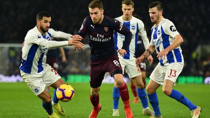 Aaron Ramsey et les Gunners tenus en échec par Brighton (GLYN KIRK / AFP)