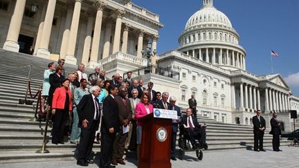 La députée démocrate Nancy Pelosi devant le Congrès à Washington (28 juillet 2010) (AFP/Alex Wong)