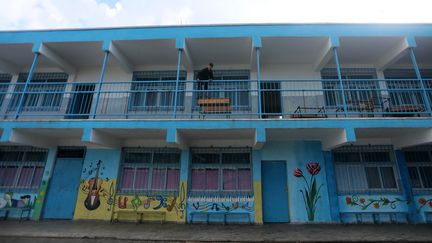 L'école&nbsp;des camps de réfugiés gérée par l’UNRWA à Gaza, ici en janvier 2018. (MOHAMMED ASAD \ APAIMAGES / MAXPPP)