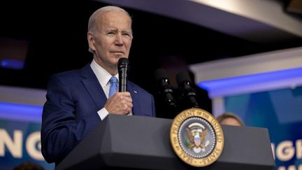 Le président américain Joe Biden à la Maison Blanche, à Washington DC, le 8 décembre 2022. (NATHAN POSNER / ANADOLU AGENCY / AFP)