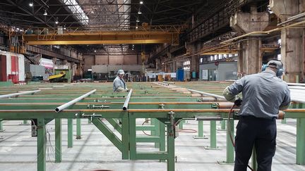 L'usine Centravis de Nikopol, leader mondial de la fabrication de tubes en métal, a vu sa production chuter de 40% depuis le début de la guerre en Ukraine. (LAURENT MACCHIETTI / RADIO FRANCE)