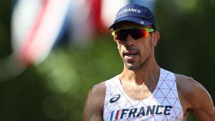 Yohann Diniz&nbsp;lors de son sacre aux Mondiaux de Londres, le 13 août 2017. (DANIEL LEAL-OLIVAS / AFP)