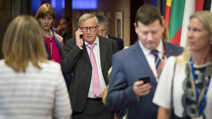 Le président sortant de la Commission européenne, Jean-Claude Juncker, le 1er juillet 2019 à Bruxelles (Belgique). (GEOFFROY VAN DER HASSELT / AFP)