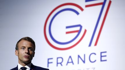 Emmanuel Macron lors du G7 à Biarritz, le 25 août 2019.&nbsp; (IAN LANGSDON / POOL)