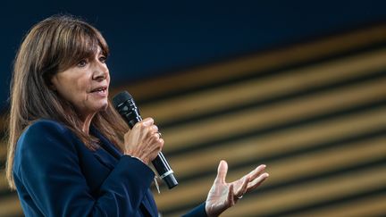 Anne Hidalgo, maire de Paris, le 28 août 2023 (CHRISTOPHE PETIT TESSON / EPA)