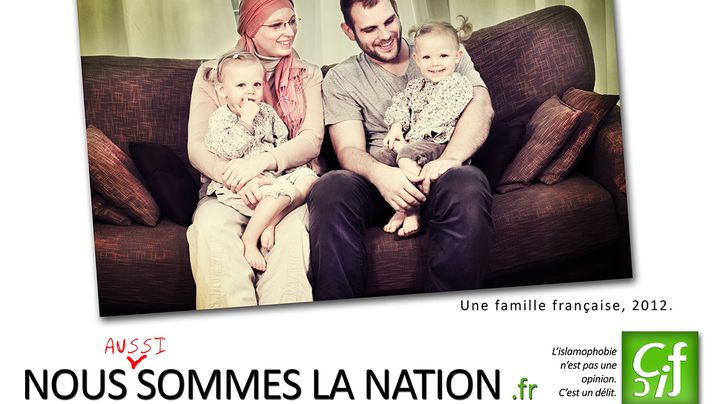 Une affiche de la campagne du&nbsp;Collectif contre l'islamophobie en France (CCIF) 2012. (CCIF 2012)