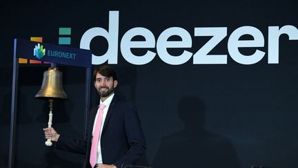 Le PDG de Deezer, Jeronimo Folgueira le 5 juillet 2022 à La Défense à Paris. (ERIC PIERMONT / AFP)