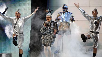 Verka Serduchka, au concours de l'Eurovision, en 2007. (HEIKKI SAUKKOMAA / LEHTIKUVA / AFP)