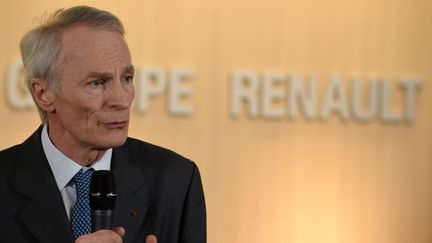 Dominique Senard a été intronisé à la tête du constructeur automobile Renault,&nbsp;jeudi 24 janvier. (ERIC PIERMONT / AFP)