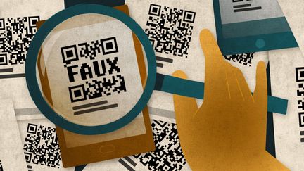 Depuis l'été 2021, le ministère de l'Intérieur a pu identifier 182 000 faux QR Code ou attestations de pass sanitaires. (ELLEN LOZON / FRANCEINFO)