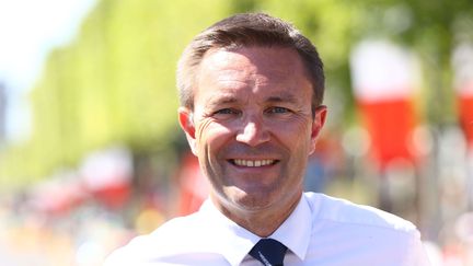 David Lappartient, président de l'Union cycliste internationale (UCI), sur les Champs-Elysées à l'arrivée du Tour de France, le 24 juillet 2022. (SHUTTERSTOCK / SIPA)