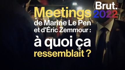 VIDEO. Marine Le Pen et Éric Zemmour : des meetings qui se ressemblent ? (BRUT)