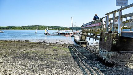 Le corps de la jeune femme a été découvert dans le fleuve du Blavet, à hauteur de la commune de Lanester le 27 mai 2023. (LE TELEGRAMME / MAXPPP)