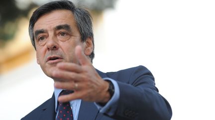 Fran&ccedil;ois Fillon lors d'un meeting &agrave; La Grande-Motte (H&eacute;rault), le 11 juillet 2013. (SYLVAIN THOMAS / AFP)