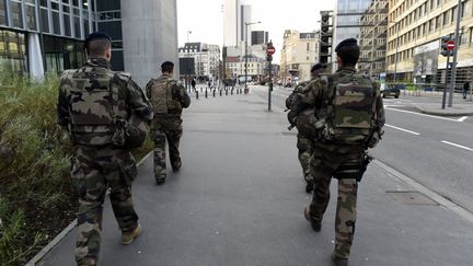 Une patrouille du dispositif Sentinelle à Nancy (Meuthe-et-Moselle), le 31 décembre 2017. (MAXPPP)