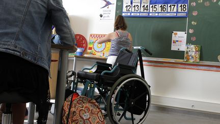 Une classe aménagée pour des enfants malades ou handicapés à l'institut Pierre de Palavas, le 13 septembre 2016. (ALEX BAILLAUD / MAXPPP)