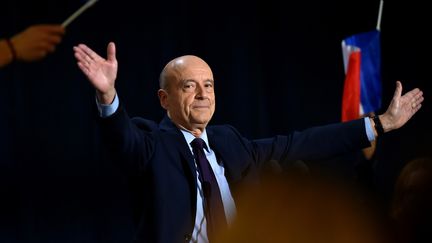 Le candidat à la primaire de la droite et du centre, Alain Juppé, lors d'un meeting, à Toulouse (Haute-Garonne), le 22 novembre 2016. (REMY GABALDA / AFP)