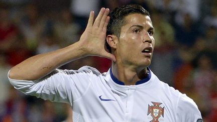 Cristiano Ronaldo a réussi un hat-trick pour battre l'Arménie  (KAREN MINASYAN / AFP)