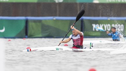 Rémy Boullé, médaillé de bronze en para canoë sur le 200 mètres en catégorie KL1, lors des Jeux paralympiques de Tokyo. (G.MIRAND)