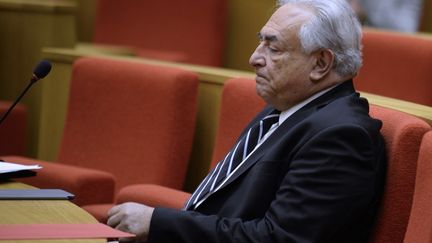 Dominique Strauss-Kahn, le 26 juin 2013, au S&eacute;nat (Paris). (MARTIN BUREAU / AFP)